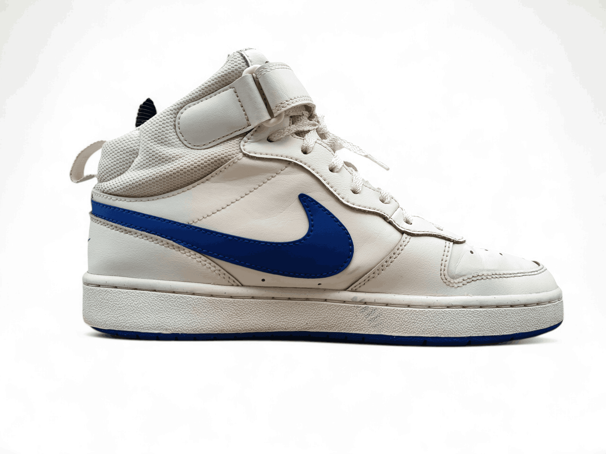 Nike Court Borough Mid 2 (PSV) White/Hyper Royal Boy's Sneakers - Tejori